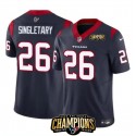 Houston Texans #26 Devin Singletary Navy 2023 F.U.S.E. AFC South Champions Patch Vapor Untouchable Limited Stitched Jersey