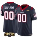 Houston Texans Custom Navy 2023 F.U.S.E. AFC South Champions Patch Vapor Limited Stitched Jersey