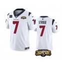 Houston Texans #7 C.J. Stroud White 2023 F.U.S.E. AFC South Champions Patch And 1-Star C Patch Vapor Untouchable Limited Stitched Jersey