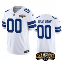 Dallas Cowboys Custom White 2023 F.U.S.E. NFC East Champions Patch Stitched Jersey