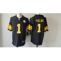 Pittsburgh Steelers #1 Justin Fields Black Color Rush Limited Stitched Jersey