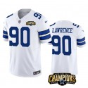 Dallas Cowboys #90 DeMarcus Lawrence White 2023 F.U.S.E. NFC East Champions Patch Stitched Jersey