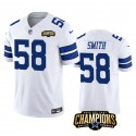 Dallas Cowboys #58 Mazi Smith White 2023 F.U.S.E. NFC East Champions Patch Stitched Jersey