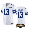 Dallas Cowboys #13 Michael Gallup White 2023 F.U.S.E. NFC East Champions Patch Stitched Jersey