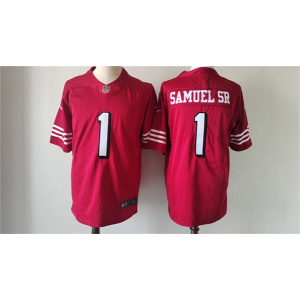 San Francisco 49ers #1 Deebo Samuel New Red Vapor Untouchable Limited Stitched Jersey
