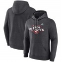 San Francisco 49ers Heather Charcoal 2023 Playoffs Fleece Pullover Hoodie