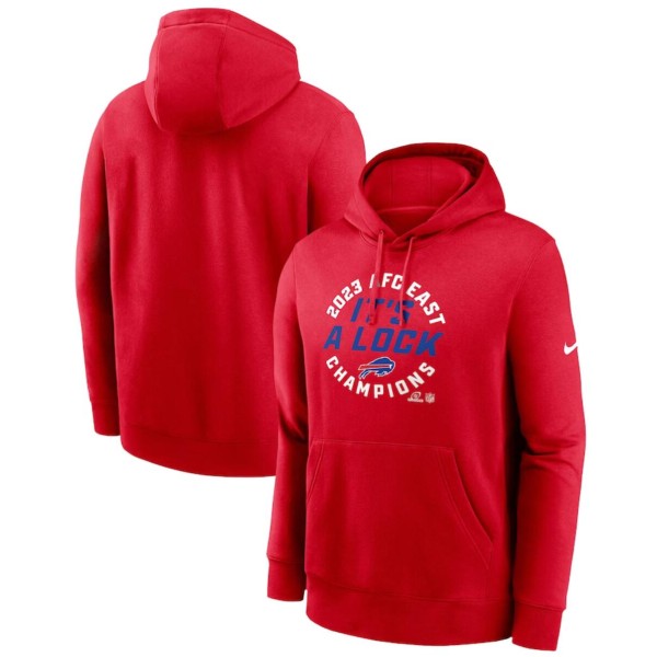 Buffalo Bills Red 2023 AFC East Division Champions Locker Room Trophy Collection Club Pullover Hoodie