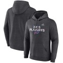 Buffalo Bills Heather Charcoal 2023 Playoffs Fleece Pullover Hoodie