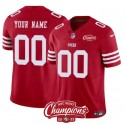 San Francisco 49ers Custom Red 2023 F.U.S.E. NFC West Champions Patch Stitched Jersey