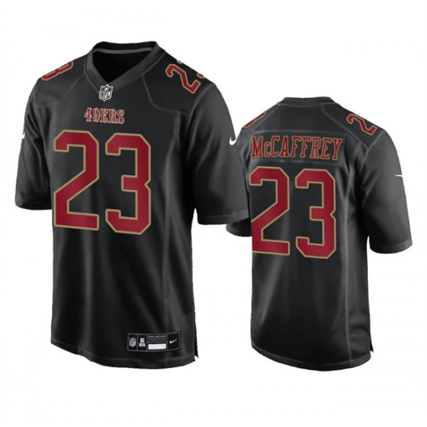 San Francisco 49ers #23 Christian McCaffrey Black Fashion Limited Stitched Game Jersey