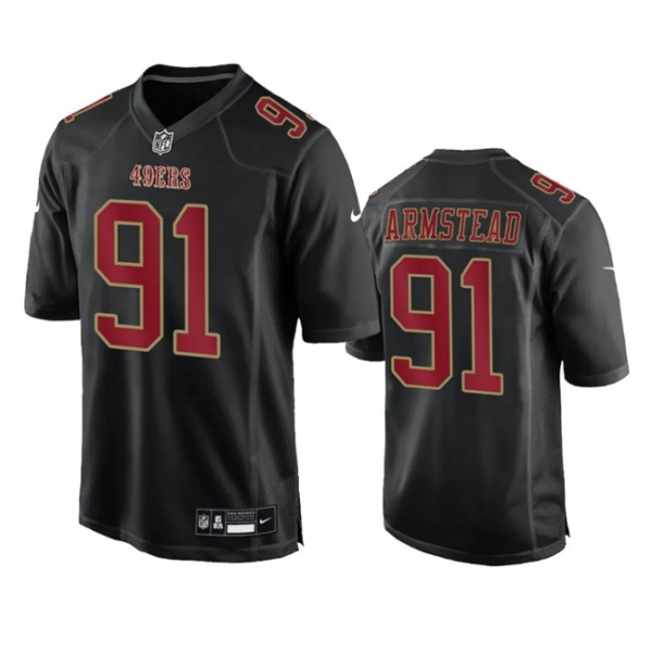 San Francisco 49ers #91 Arik Armstead Black Fashion Limited Stitched Game Jersey