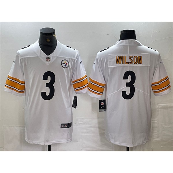 Pittsburgh Steelers #3 Russell Wilson White Vapor Untouchable Limited Stitched Jersey