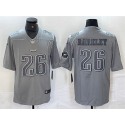 Philadelphia Eagles #26 Saquon Barkley Gray With Patch Atmosphere Fashion Stitched Jersey