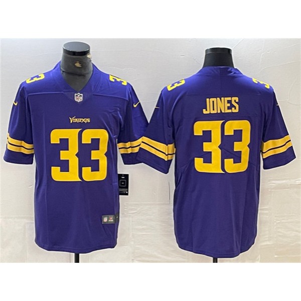 Minnesota Vikings #33 Aaron Jones Purple Gold Vapor Untouchable Limited Stitched Jersey