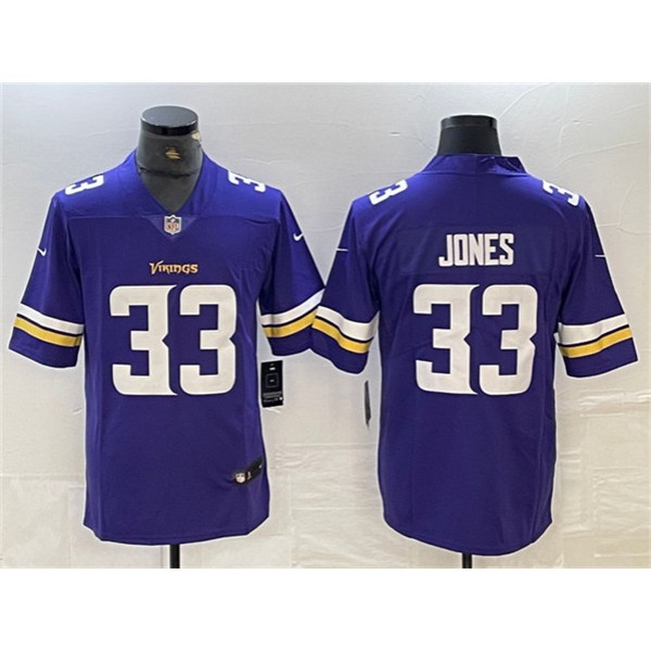 Minnesota Vikings #33 Aaron Jones Purple Vapor Untouchable Limited Stitched Jersey