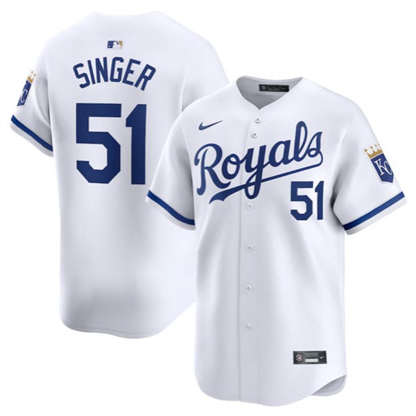 Kansas City Royals #51 Brady Singer White 2024 Home Stitched Jersey
