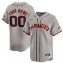 San Francisco Giants Custom Gray Away Limited Stitched Jersey