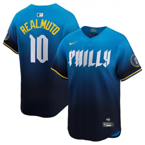 Philadelphia Phillies Custom Blue 2024 City Connect Limited Stitched Jersey