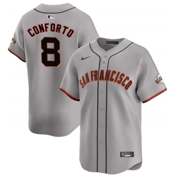 San Francisco Giants #8 Michael Conforto Gray Cool Base Stitched Jersey
