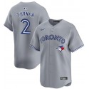 Toronto Blue Jays #2 Justin Turner Gray Cool Base Stitched Jersey
