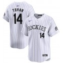 Colorado Rockies #14 Ezequiel Tovar White White Home Limited Stitched Jersey