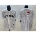 New York Yankees Team Big Logo White Cool Base Stitched Jersey