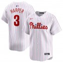 Philadelphia Phillies #3 Bryce Harper White Home Limited Stitched Jersey