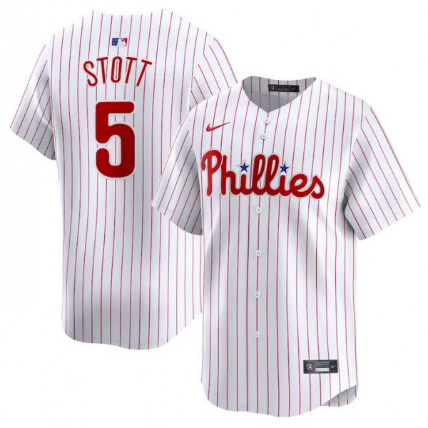 Philadelphia Phillies #5 Bryson Stott White Home Limited Stitched Jersey