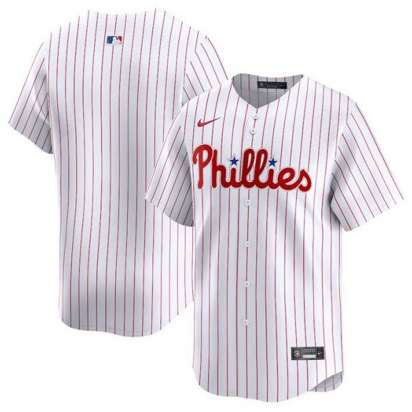 Philadelphia Phillies Blank White Home Limited Stitched Jersey
