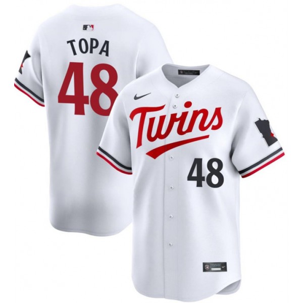 Minnesota Twins #48 Justin Topa White 2024 Home Limited Cool Base Stitched Jersey