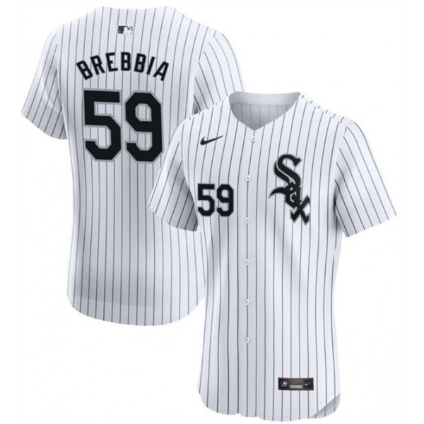 Chicago White Sox #59 John Brebbia White Elite Stitched Jersey