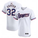 Texas Rangers #32 Evan Carter White 2024 Gold Collection Flex Base Stitched Jersey