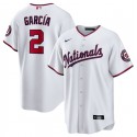 Washington Nationals #2 Luis Garcia White Cool Base Stitched Jersey