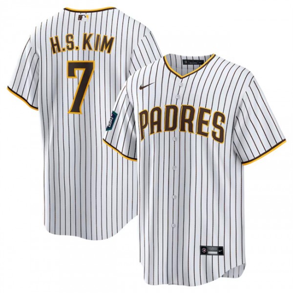 San Diego Padres #7 Ha Seong Kim White 2024 World Tour Seoul Series Home Stitched Jersey
