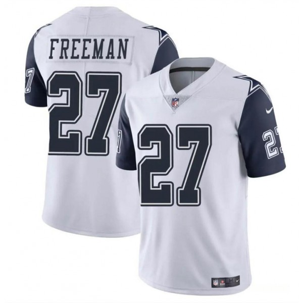 Dallas Cowboys #27 Royce Freeman White Color Rush Limited Stitched Jersey