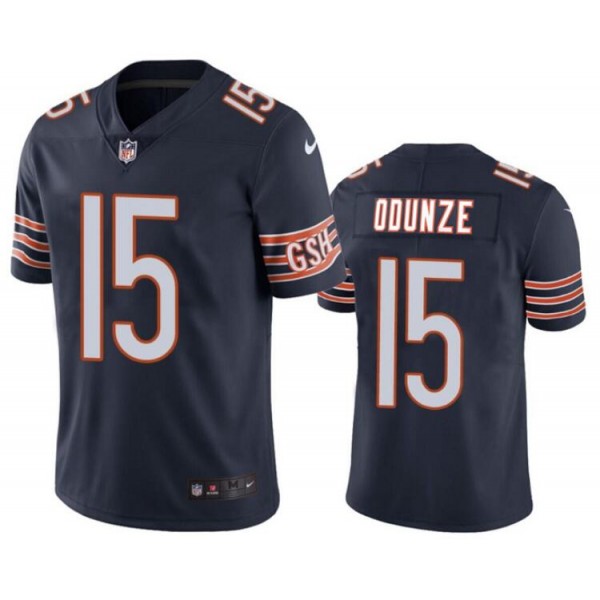 Chicago Bears #15 Rome Odunze Navy 2024 Draft Vapor Stitched Jersey