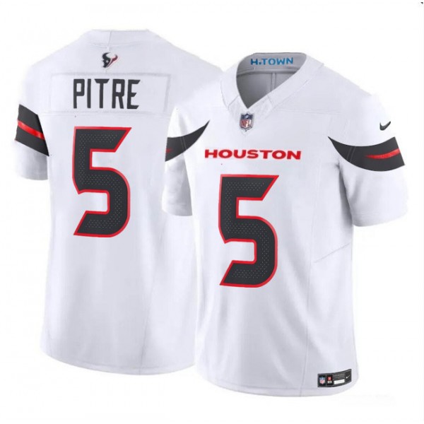 Houston Texans #5 Jalen Pitre White 2024 Vapor F.U.S.E. Limited Stitched Jersey