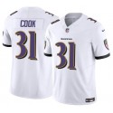 Baltimore Ravens #31 Dalvin Cook White 2024 F.U.S.E. Vapor Limited Jersey