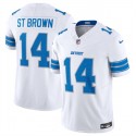 Detroit Lions #14 Amon-Ra St. Brown White 2024 F.U.S.E. Vapor Limited Stitched Jersey