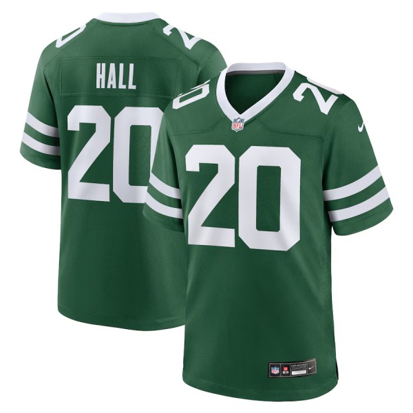 New York Jets #20 Breece Hall Green Throwback Stitched Game Jersey