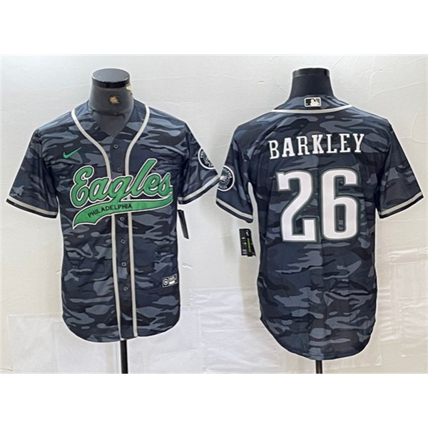 Philadelphia Eagles #26 Saquon Barkley White Gold Cool Base Stitched Jersey