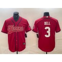 Houston Texans #3 Tank Dell Red With Patch Cool Base Stitched Jersey
