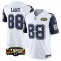 Dallas Cowboys #88 CeeDee Lamb White Navy 2023 F.U.S.E. NFC East Champions Patch Stitched Jersey