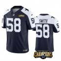 Dallas Cowboys #58 Mazi Smith Navy White 2023 F.U.S.E. NFC East Champions Patch Stitched Jersey