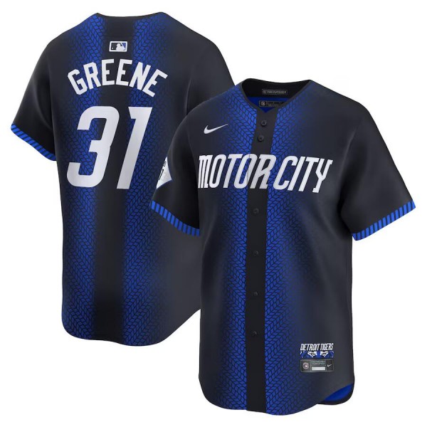 Detroit Tigers Custom 2024 Navy City Connect Cool Base Limited Stitched Jersey