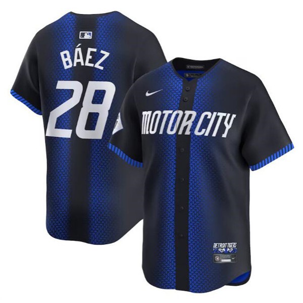 Detroit Tigers #28 Javier Báez 2024 Navy City Connect Cool Base Limited Stitched Jersey