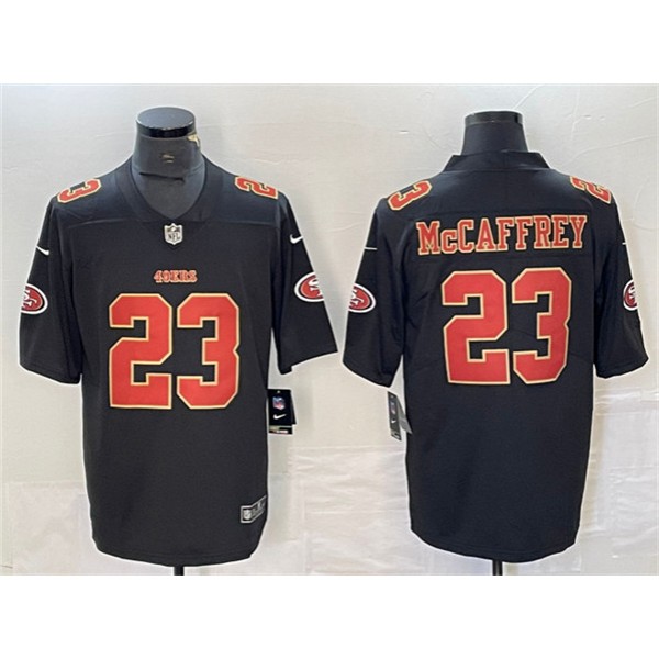 San Francisco 49ers #23 Christian McCaffrey Black Vapor Untouchable Limited Stitched Jersey