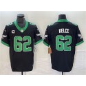 Philadelphia Eagles #62 Jason Kelce Black 2023 F.U.S.E. With 4-Star C Patch Vapor Untouchable Limited Stitched Jersey