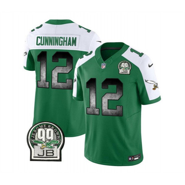 Philadelphia Eagles #12 Randall Cunningham Green White 2023 F.U.S.E. Throwback Vapor Untouchable Limited Stitched Jersey