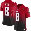 Atlanta Falcons #8 Kyle Pitts Red Black 2023 F.U.S.E. With John Madden Patch Vapor Limited Stitched Jersey